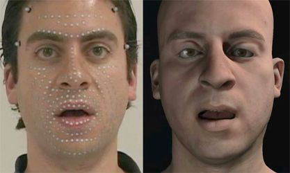 Facial motion capture data