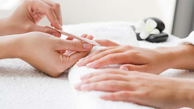 Facial hand spa treatment