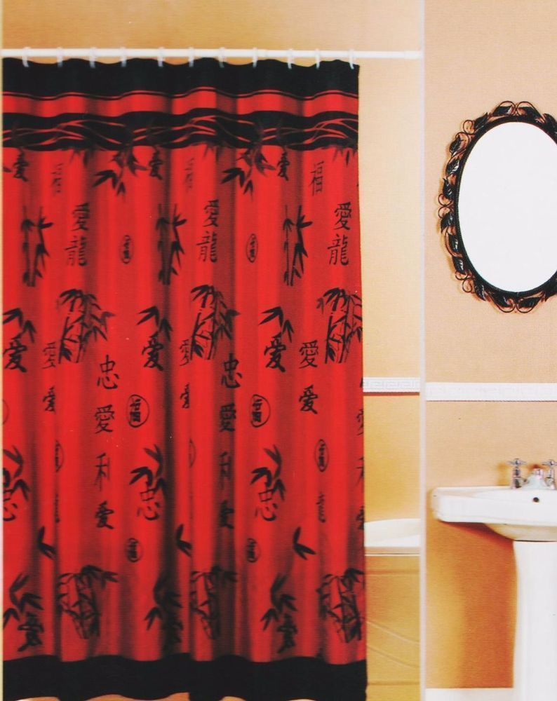 Lion reccomend Asian design fabric shower curtain