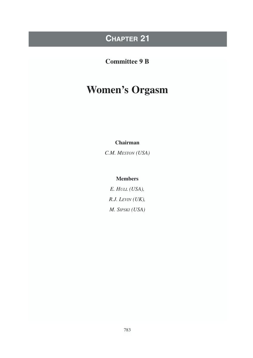 Female orgasm pdf
