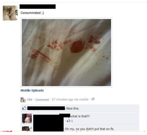 Girl loses virginity blood