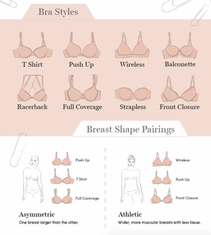 Boob sizes nipple types