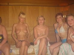 Nude sauna voyeur