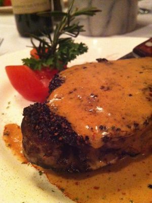 Snapple reccomend New york strip steak au poivre