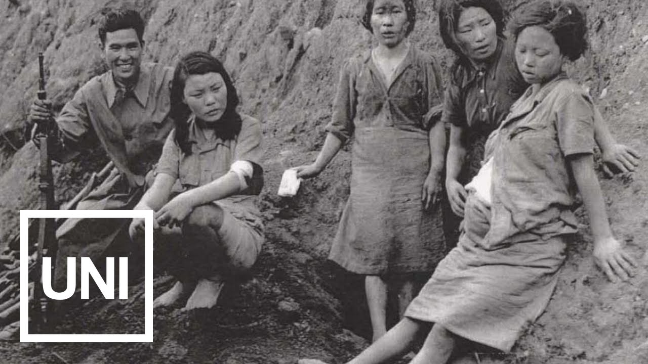 Asian girl prisoners of war
