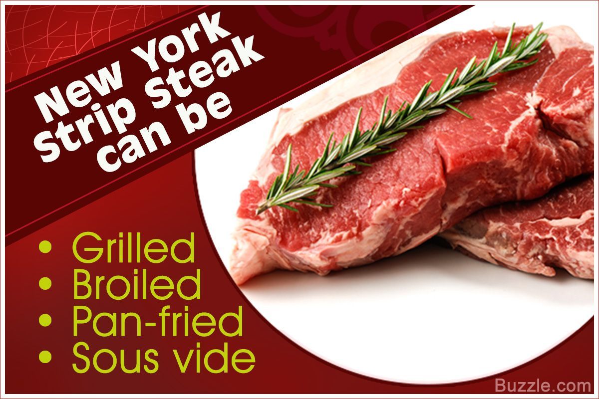 Broiled new york strip steak 