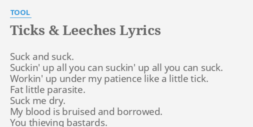 Lyrics suck up suck up