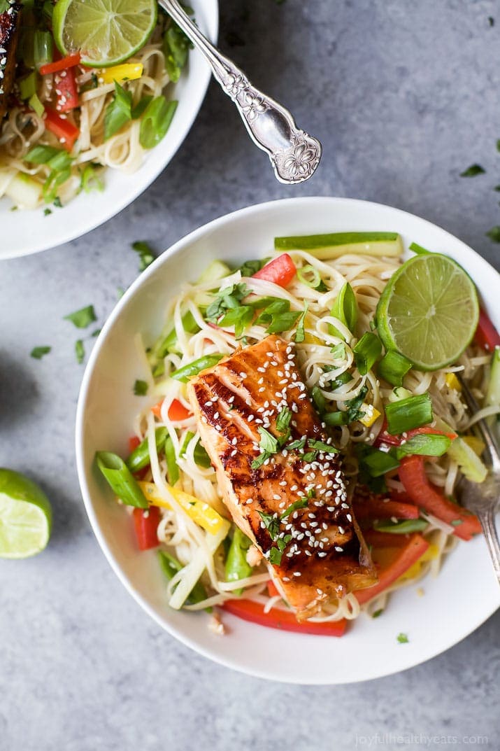 The E. Q. reccomend Asian rice noodle salad