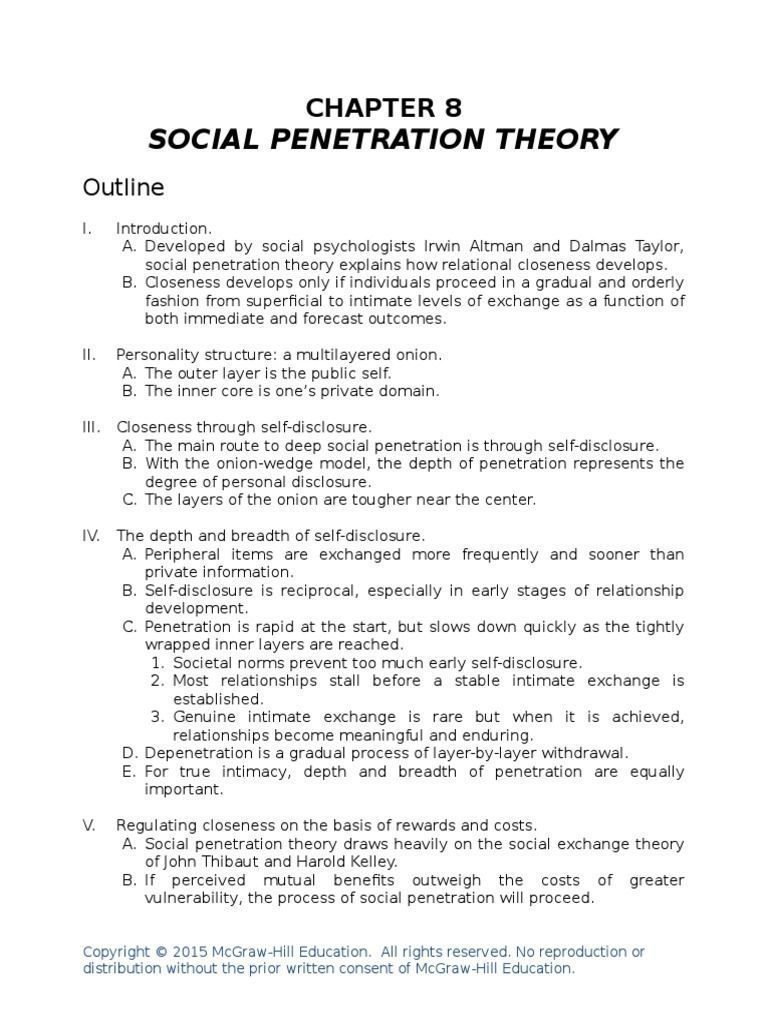 best of Of pyschology penetration theory Social