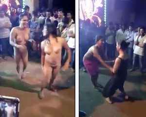 Indian naked dance public
