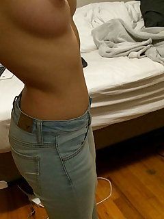 Jeans ass spanking