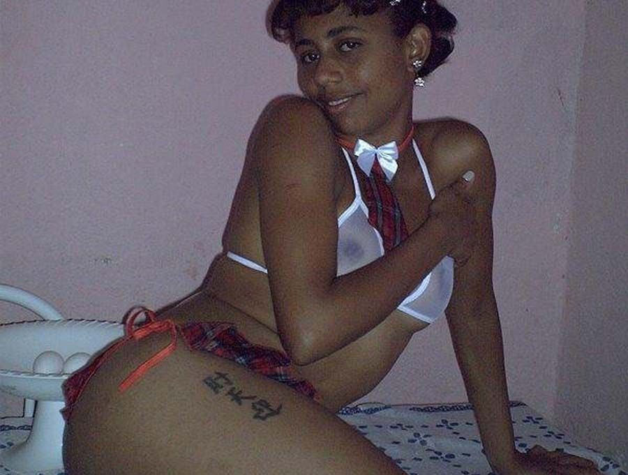 Ebony black teen school girl