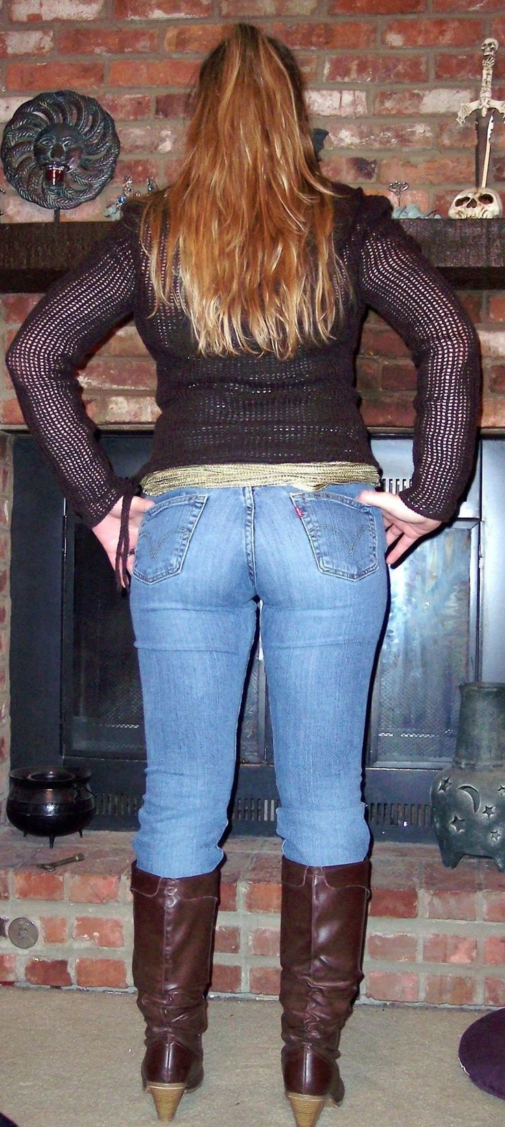 Jeans ass spanking 